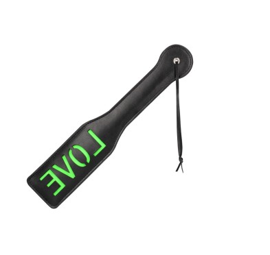 'Love'' Paddle - Glow in the Dark - Black/Neon Green